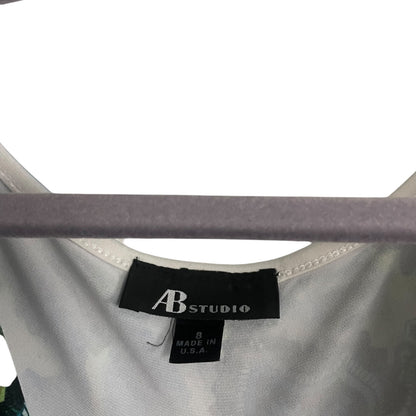 AB Studio Blue & Green Boho Paisley A-Line V-Neck Maxi Dress