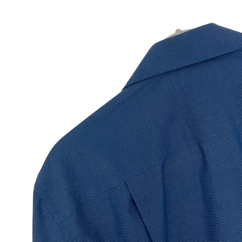 Kenneth Cole Mens Blue Long Sleeve Button Down Dress Shirt