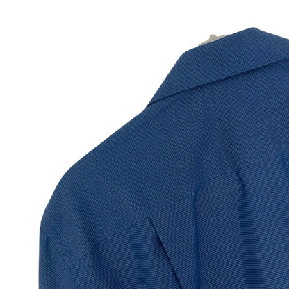 Kenneth Cole Mens Blue Long Sleeve Button Down Dress Shirt