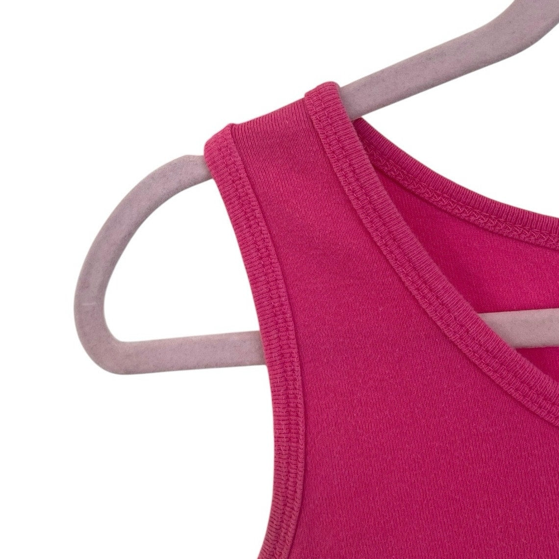 Anvil Pink Las Vegas Cropped Graphic Tank Top