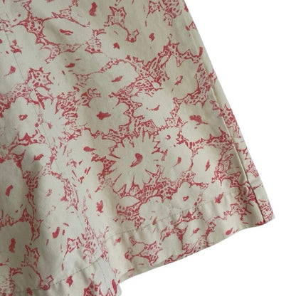 Eddie Bauer Pink & Cream Floral Denim Skirt