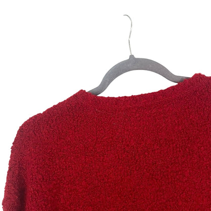Pure Jill Red Knit Crewneck Sweater