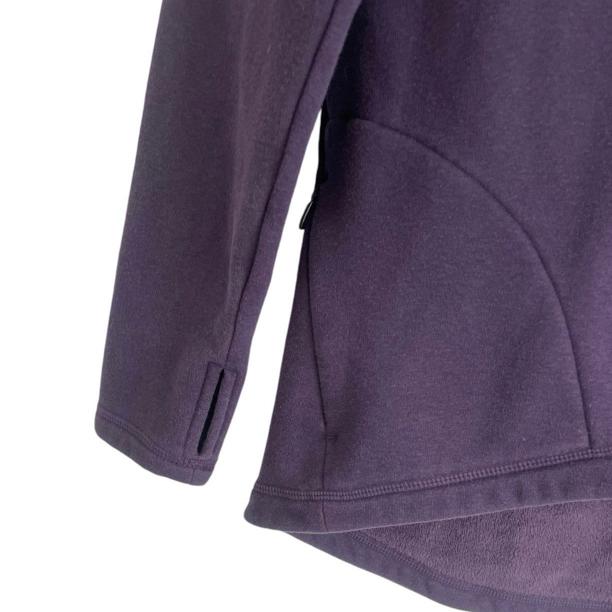 Athleta Purple Soft Asymmetrical High Neck Sweatshirt