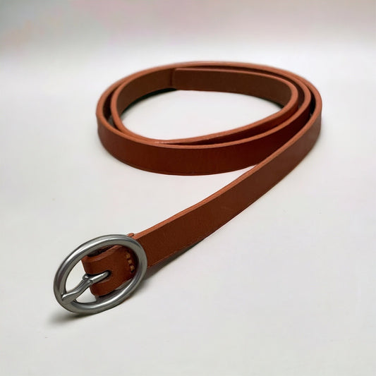 Banana Republic Genuine Leather Orange Terracotta Skinny Belt