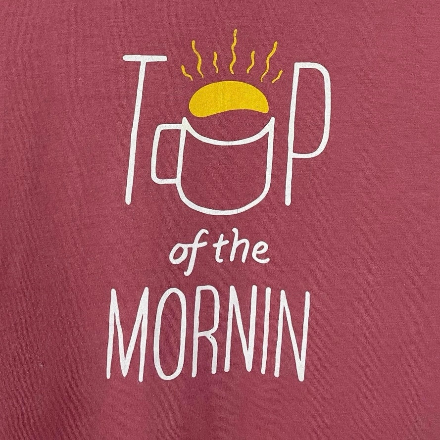 Next Level Apparel Pink Top of the Mornin Graphic Tee
