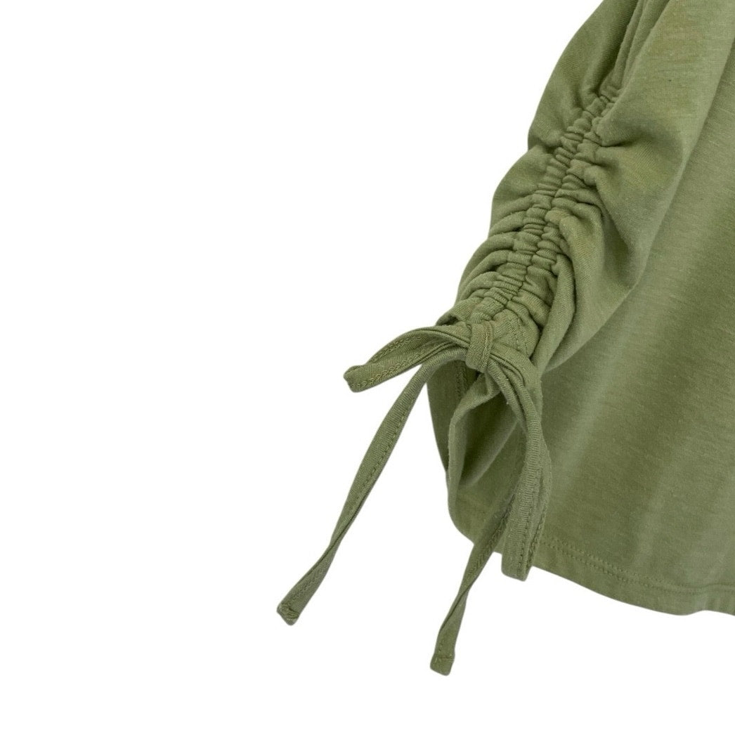SO Lime Green Ruched Side Tie Tank Top
