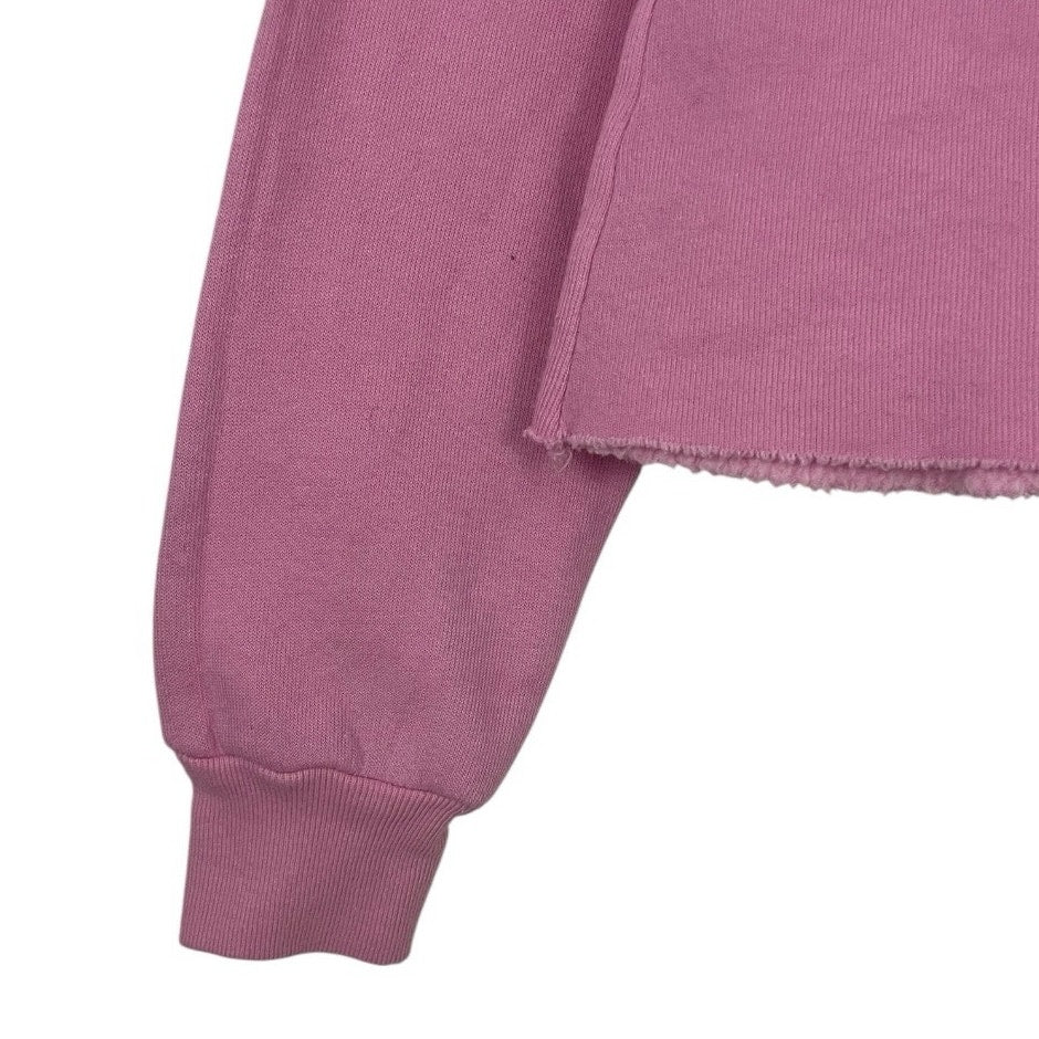 Spirit Pink & White Nashville Graphic Cropped Crewneck Sweatshirt