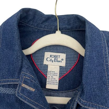 Koret City Blues Vintage Embroidered Denim Button Down Jacket