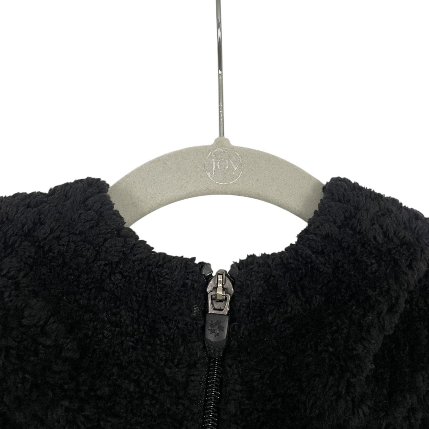 Kohl's Black Fluffy Quarter Zip Hoodie Sweatshirt