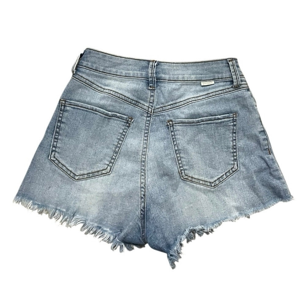 Sky and Sparrow Denim High Rise Distressed Mini Jean Shorts