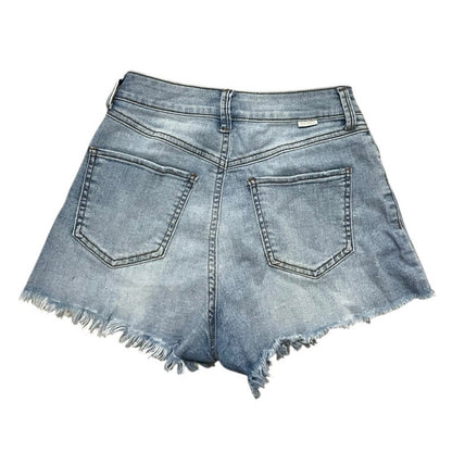Sky and Sparrow Denim High Rise Distressed Mini Jean Shorts