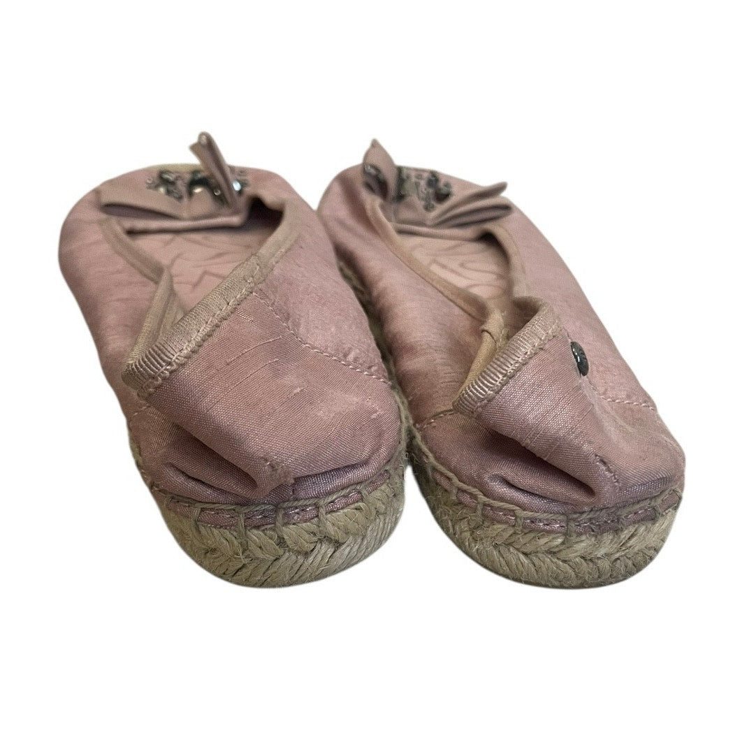 Simply Vera Vera Wang Svorla Pink Rhinestone Beaded Embellished Bow Flats