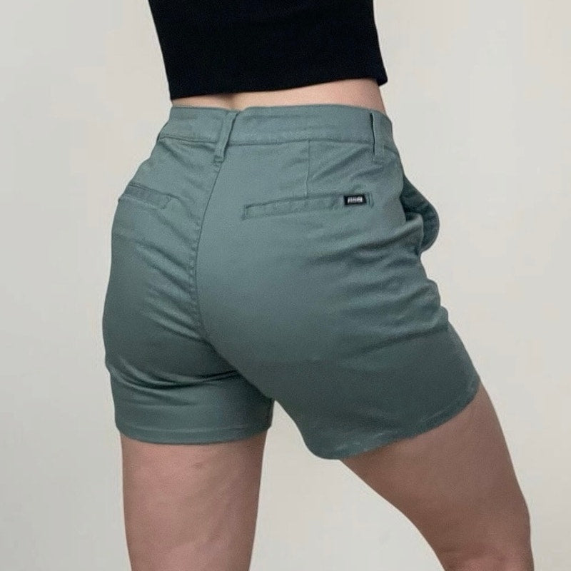 RSQ Sage Green High Rise Shorter Chino Shorts