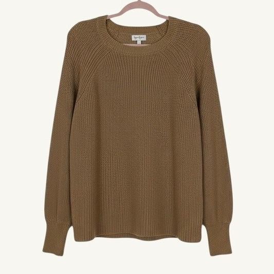 Jessica Simpson Beige Knit Crewneck Sweater