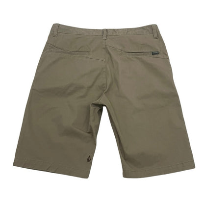 Volcom Mens Khaki Chino Flat Front Shorts