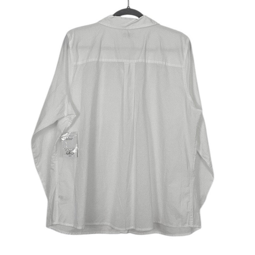 NWT Croft & Barrow The Classic Shirt Bright White Long Sleeve Button Down