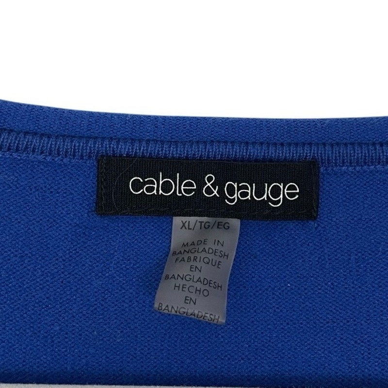 Cable & Gauge Royal Blue Knit Sweater