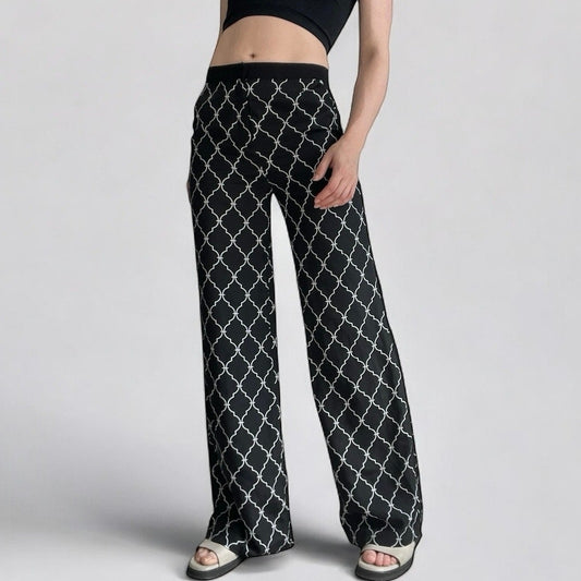 Poppylark Black & White Wide Leg Pants