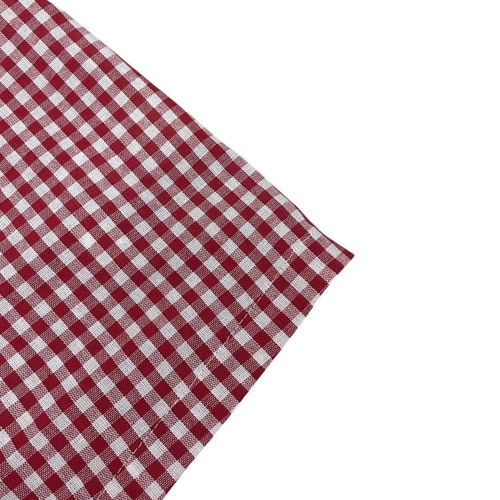 Red & White Gingham Tie Front Cropped Top & Mini Shorts Matching Set