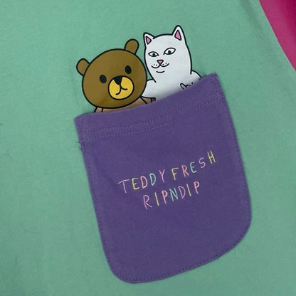Teddy Fresh x RipnDip Color Block BFF Pocket Tee