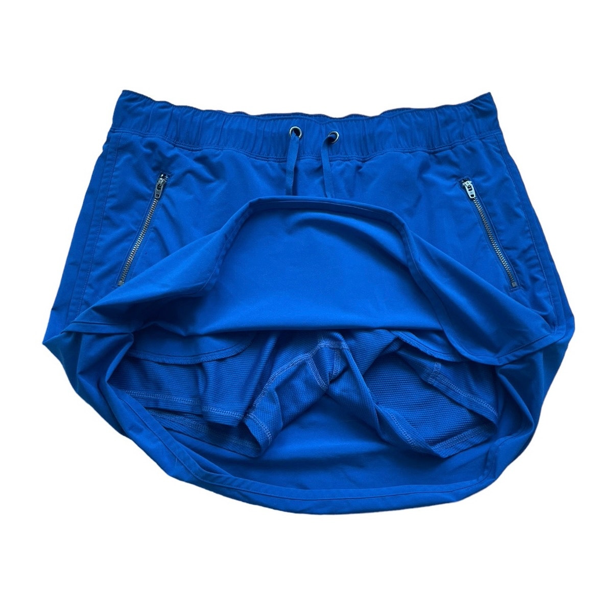 Athleta Blue Athletic Mini Golf Tennis Skirt with Shorts Lining