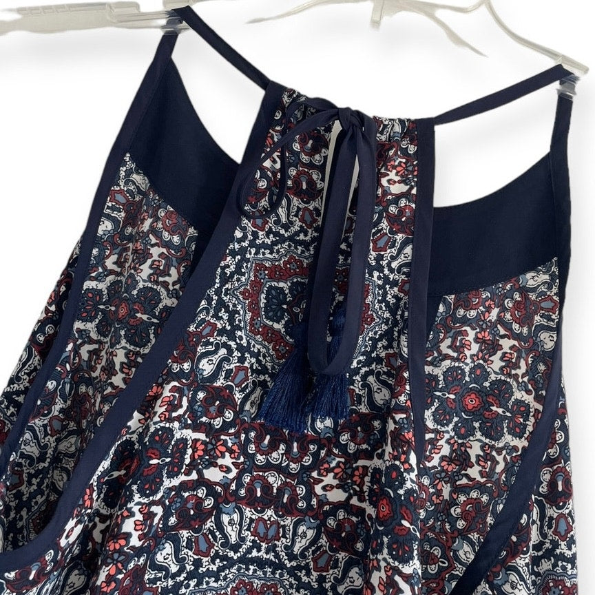 Athleta Navy Blue Boho Loose Tank Top Blouse