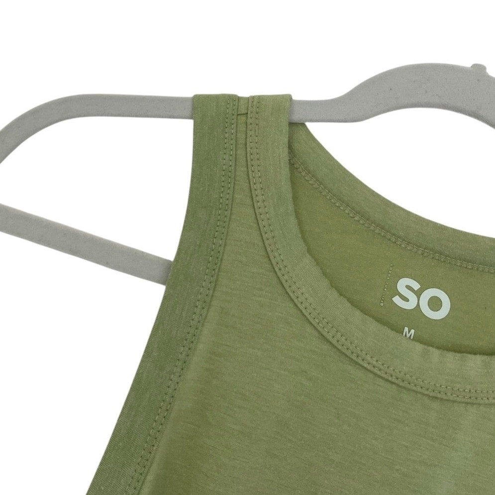 SO Lime Green Ruched Side Tie Tank Top
