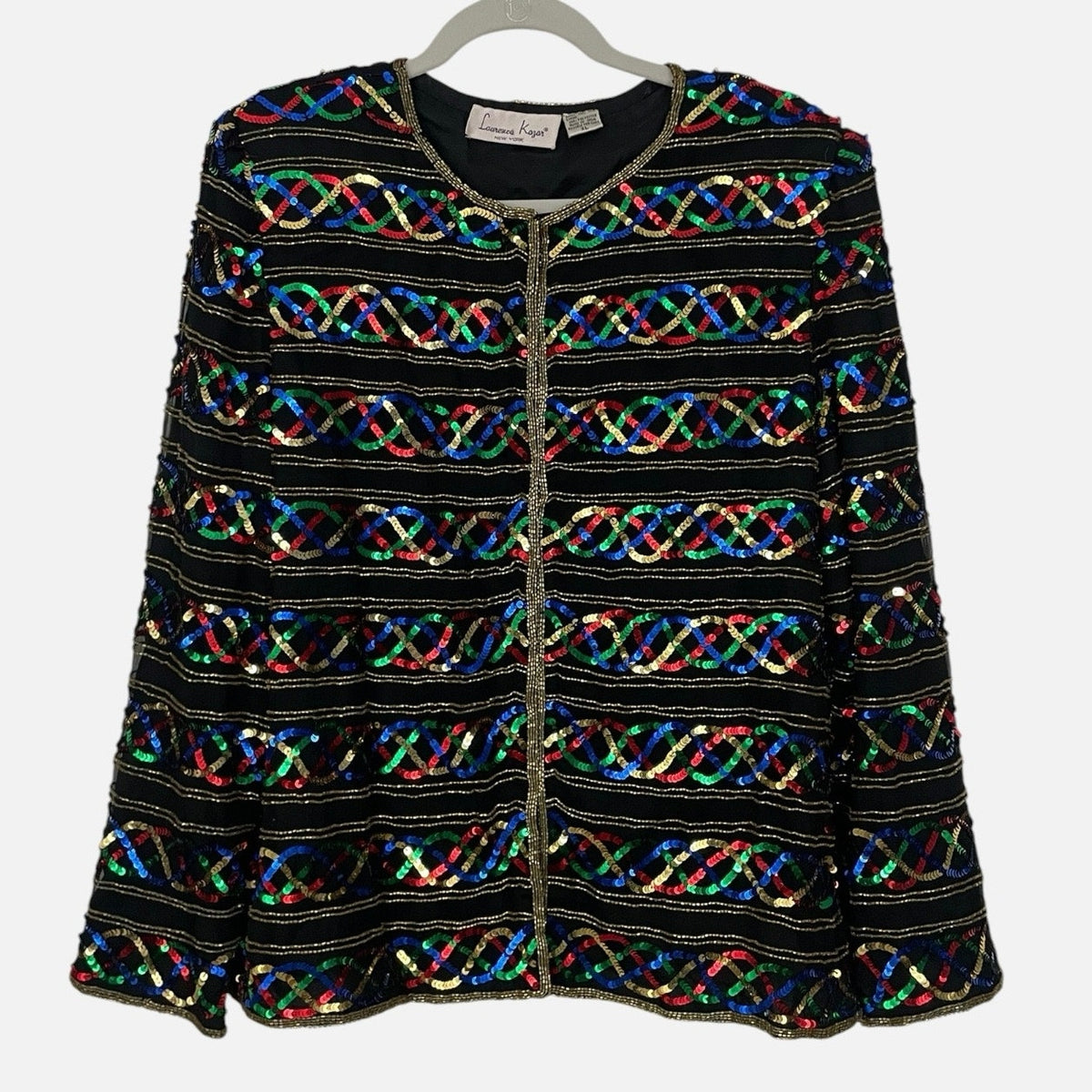 Laurence Kazar Vintage Sequin Beaded Evening Jacket