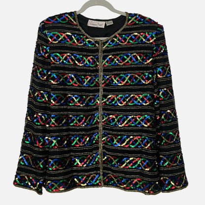 Laurence Kazar Vintage Sequin Beaded Evening Jacket