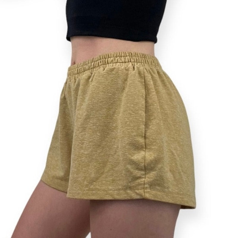 Mustard Yellow Soft Casual Lounge Mini Shorts