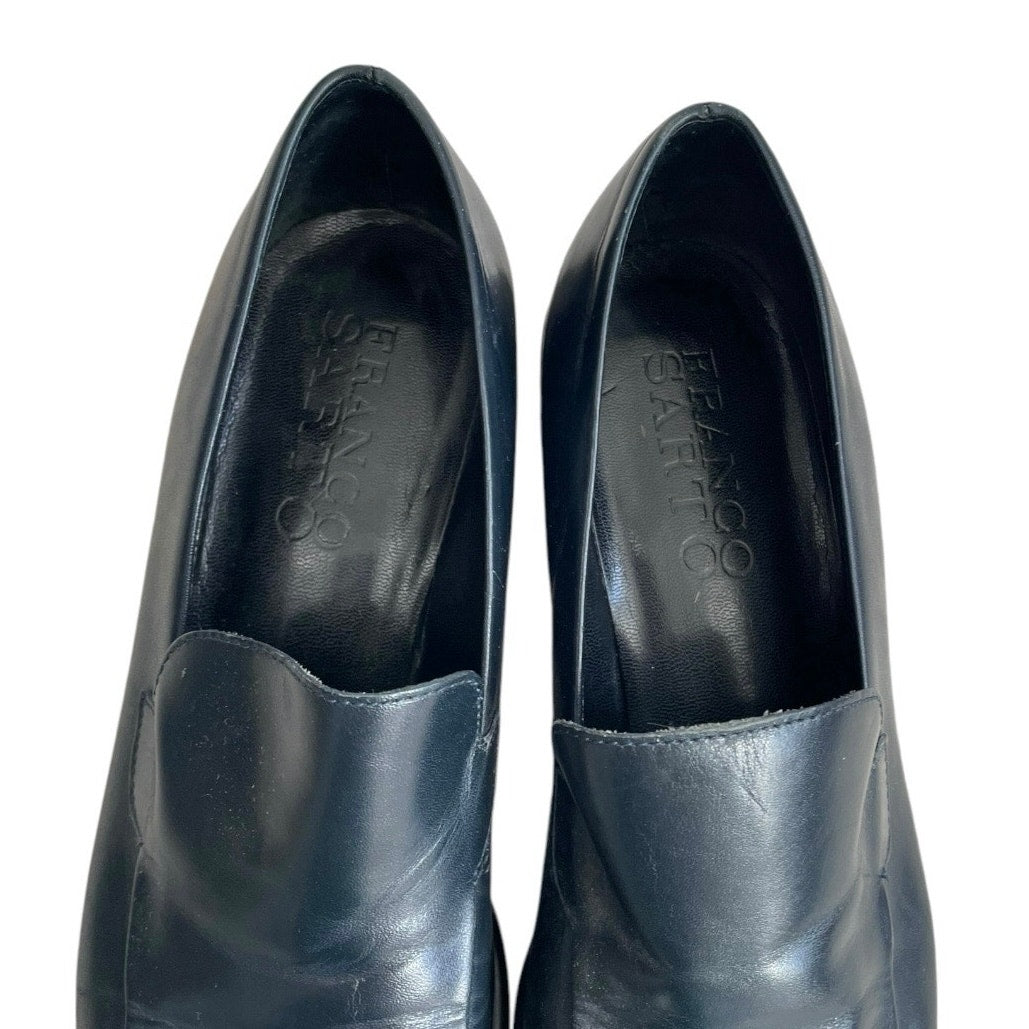 Franco Sarto Flex Black Genuine Leather Slip-On Loafers