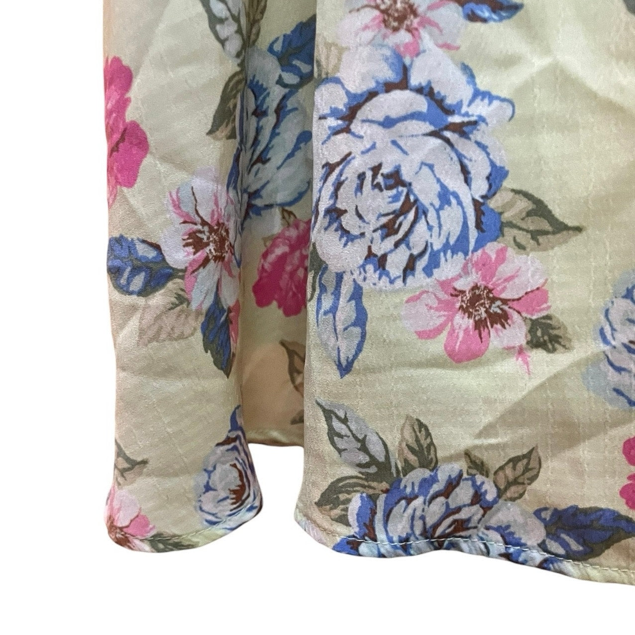 Forever 21 Yellow Floral Puff Sleeve A-Line Ruched Mini Dress