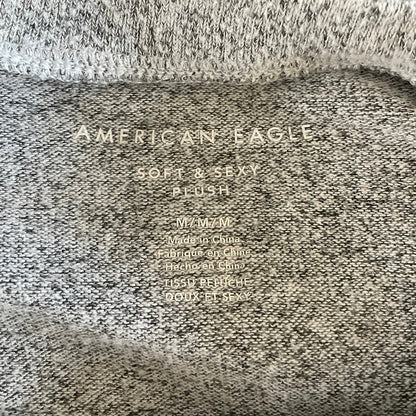 American Eagle Outfitters Soft & Sexy Plush Grey Crewneck Long Sleeve Long Top