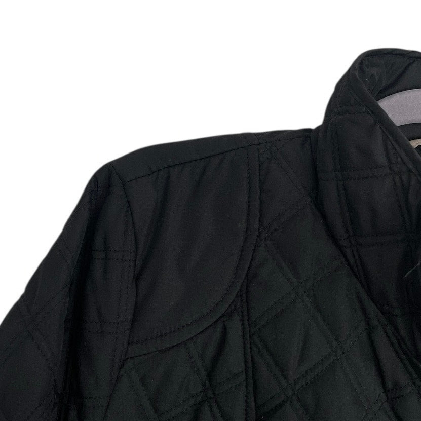 Avenue Black Zip Up Puffer Fitted Winter Coat