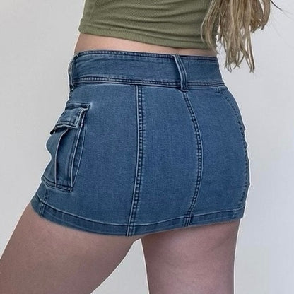 Urban Outfitters Denim Cargo Mini Skirt