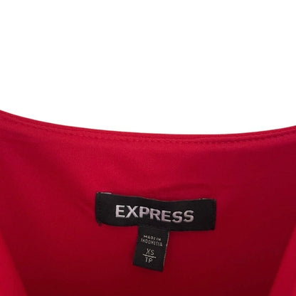 Express Red Bodycon Dress with Side Slit