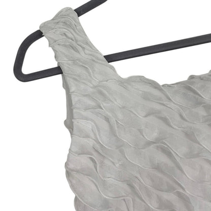 Forever Fashion Vintage White Ruffled Tank Top Blouse