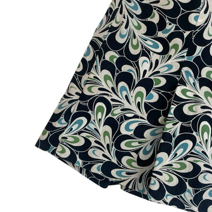 Ann Taylor LOFT Green & Blue Pleated Skirt
