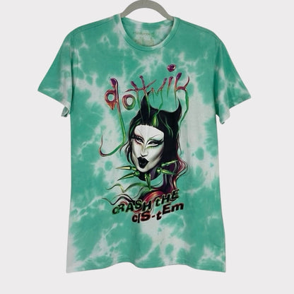 Gottmik Crash The Cis-tem Turquoise Tie Dye Graphic Tee