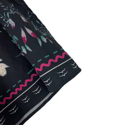 SHEIN Black Floral Off the Shoulder Blouse