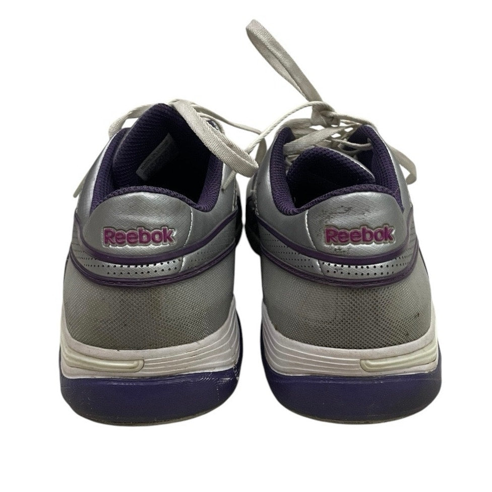 Reebok TrainTone SmoothFit Grey and Purple Athletic Sneakers