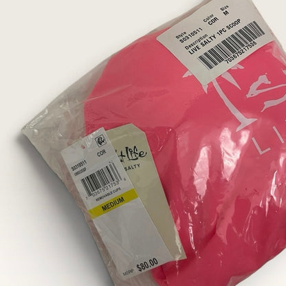 NWT Salt Life Coral Pink Live Salty Scoop Neck One Piece Swimsuit