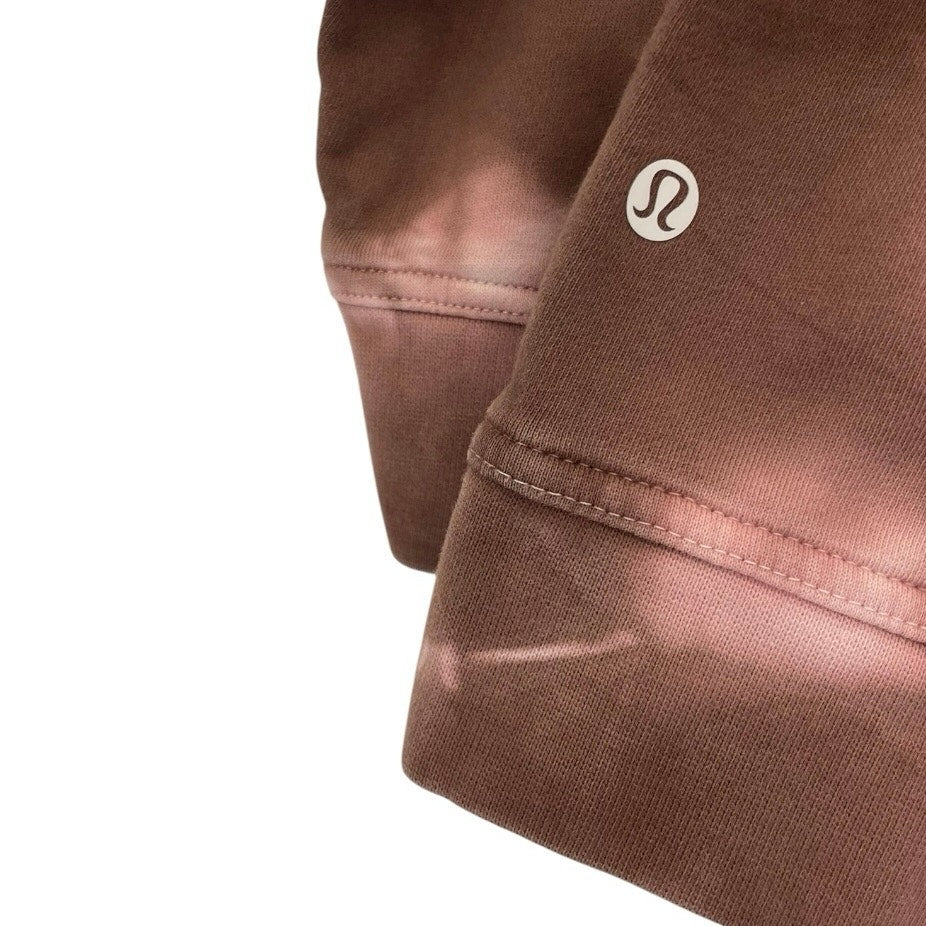 Lululemon Athletica Beige & Pink Tie Dye Hoodie Sweatshirt