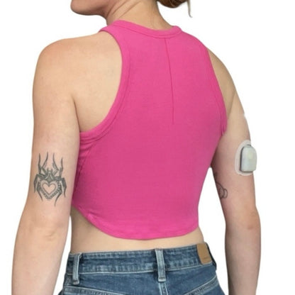 Lululemon Athletica Pink Ribbed Cropped Tank Top