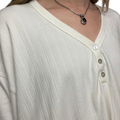 Z Supply Cream V-Neck Ribbed Sweater