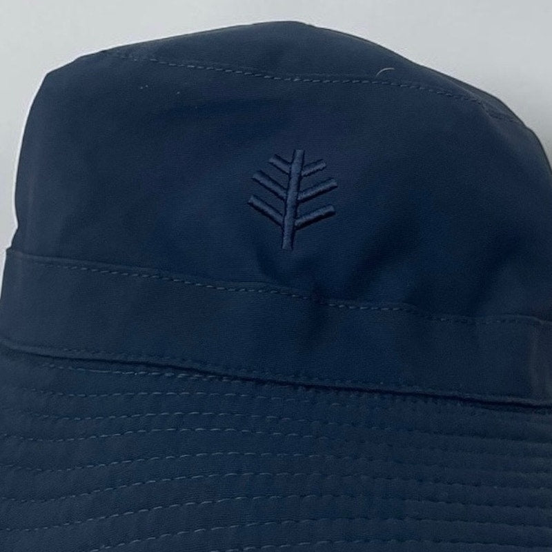 Reversible Navy Blue & Beige Bucket Hat