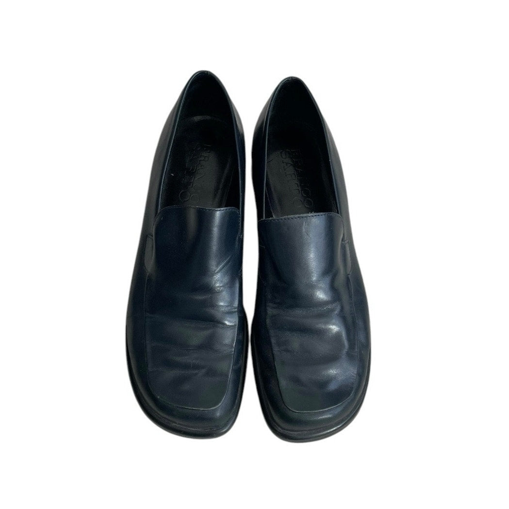 Franco Sarto Flex Black Genuine Leather Slip-On Loafers