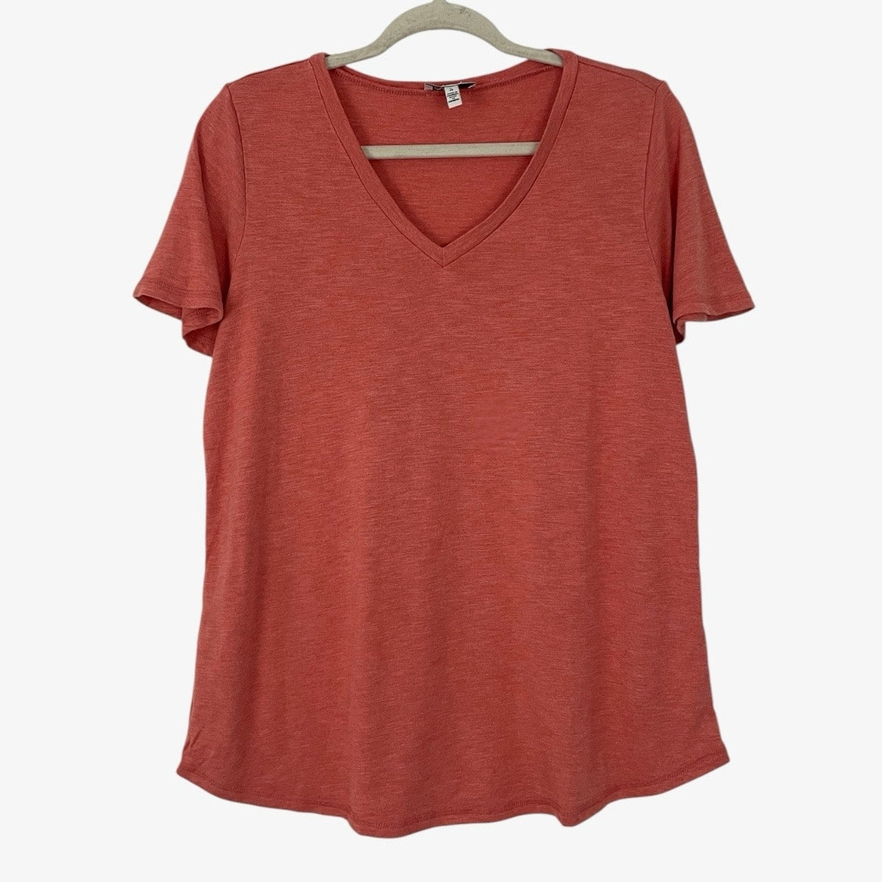 Jessica Simpson Coral Pink V-Neck Short Sleeve Top