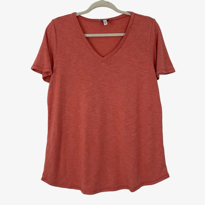 Jessica Simpson Coral Pink V-Neck Short Sleeve Top