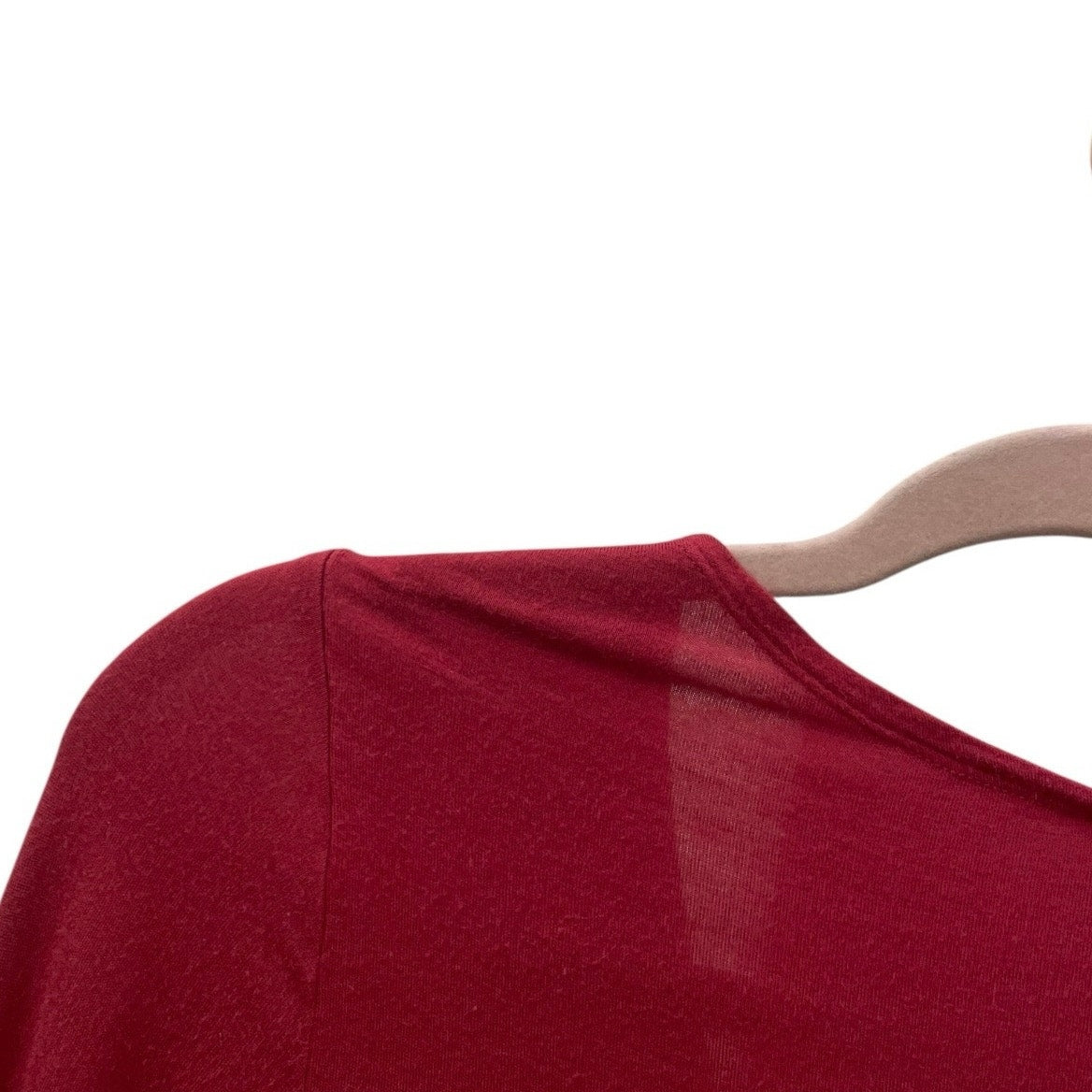 Sky & Sparrow Red Long Bell Sleeve Tie Front Cropped Blouse